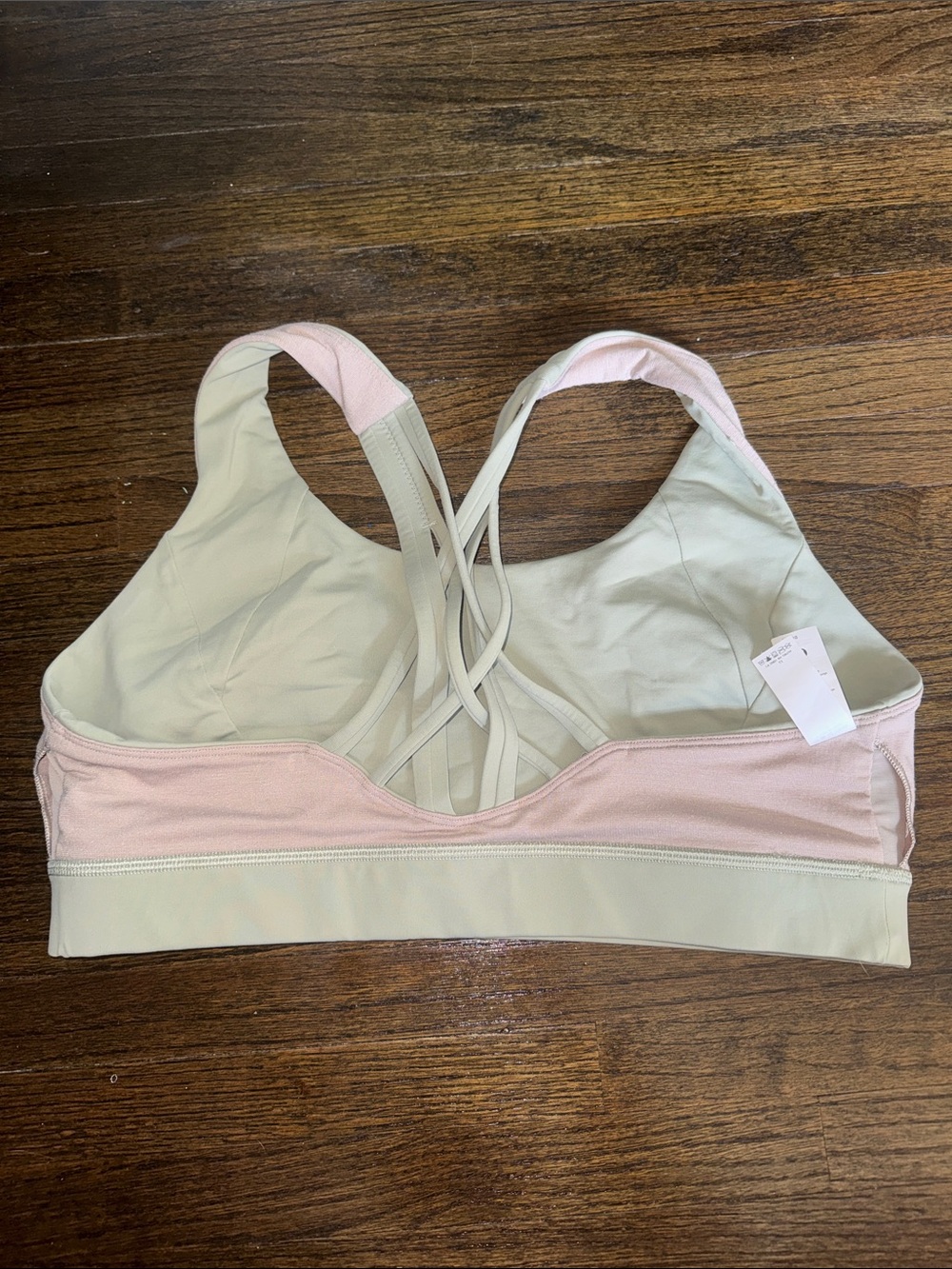 lululemon athletica Pink & Cream Strappy Low-Impact Sports Bra - Picture 6 of 6